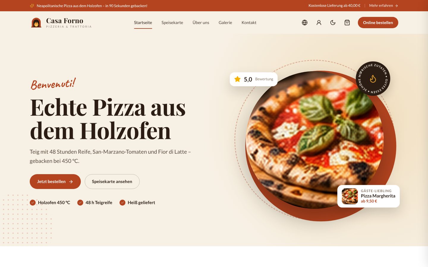 Alle GastroFox-Designs im Wechsel auf Laptop und Smartphone